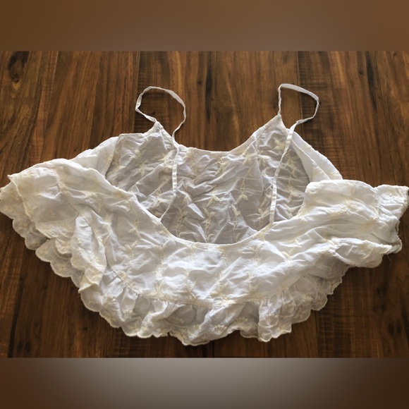 Free people sheer white flowy tank top - Picture 5 of 5